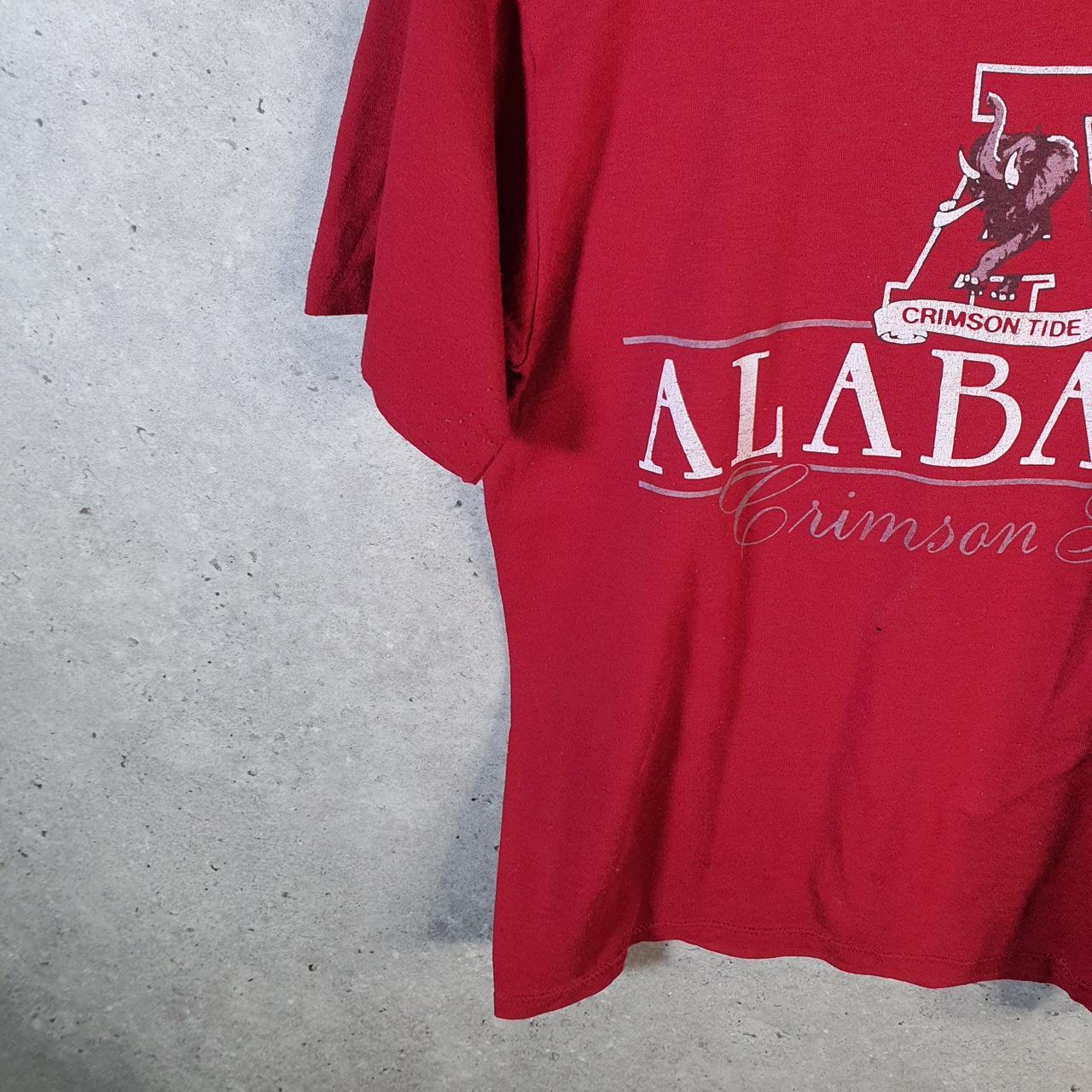 Vintage Jerzees Alabama Crimson Tide 90s USA Single Stitch T Shirt Men’s Large Red
