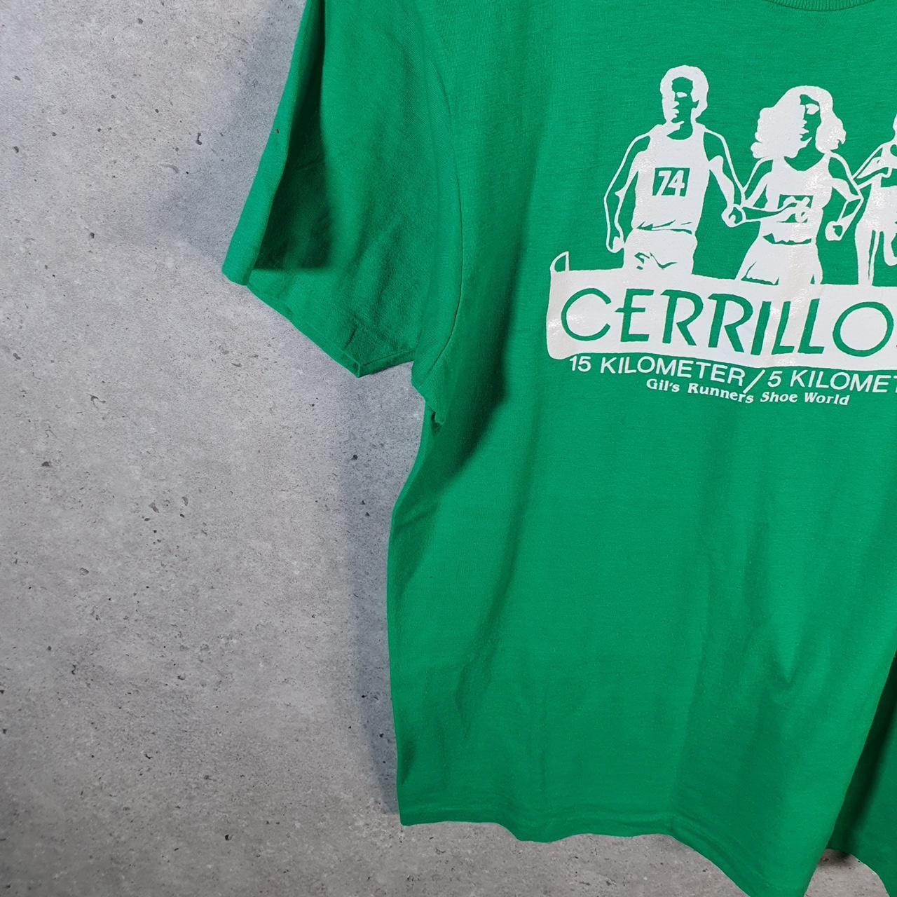 Vintage Hanes Carrillo’s 5km Gils Runners USA Single Stitch T Shirt Men’s Medium Green