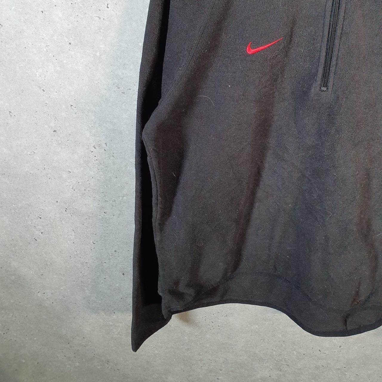 Vintage Nike Bauer Canada Fleece 1/4 Zip Sweatshirt Men’s medium Black Swoosh Pullover