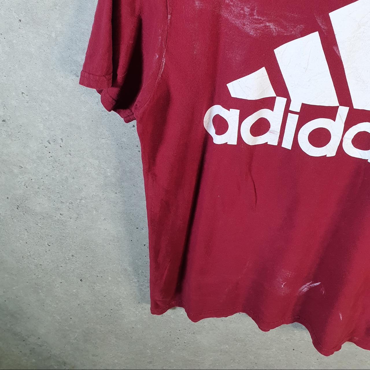 Vintage Adidas Go To Tee T Shirt Men’s Medium Red Three Stripes Logo