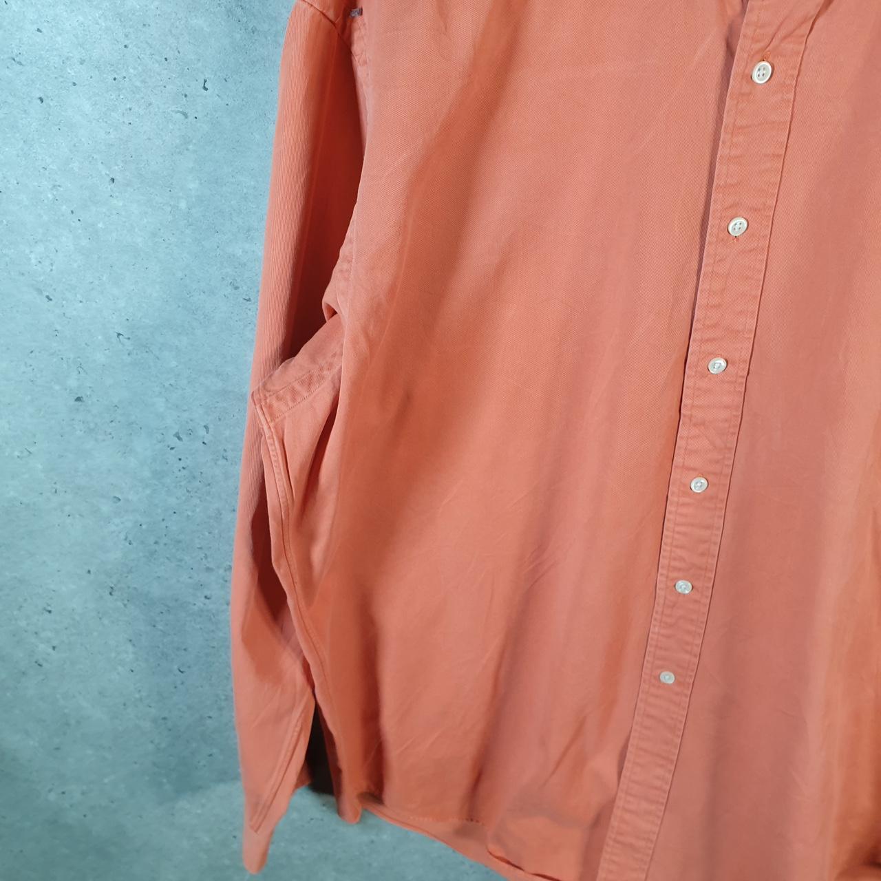 Vintage Ralph Lauren Button Down Shirt Men’s Large Orange Blake Fit Cotton Pony