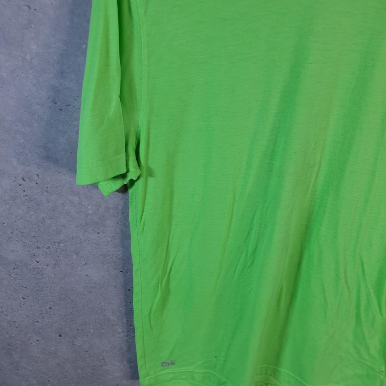 Vintage Fila Spellout T Shirt Men’s Small Green Logo Athletic Casual