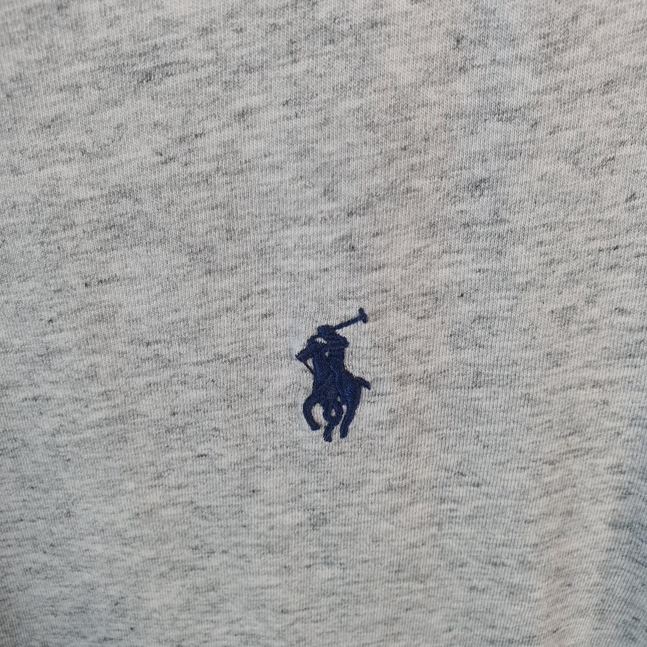 Vintage Ralph Lauren Polo Sport T Shirt Men’s Large Grey Custom Fit Embroidered Pony C8707