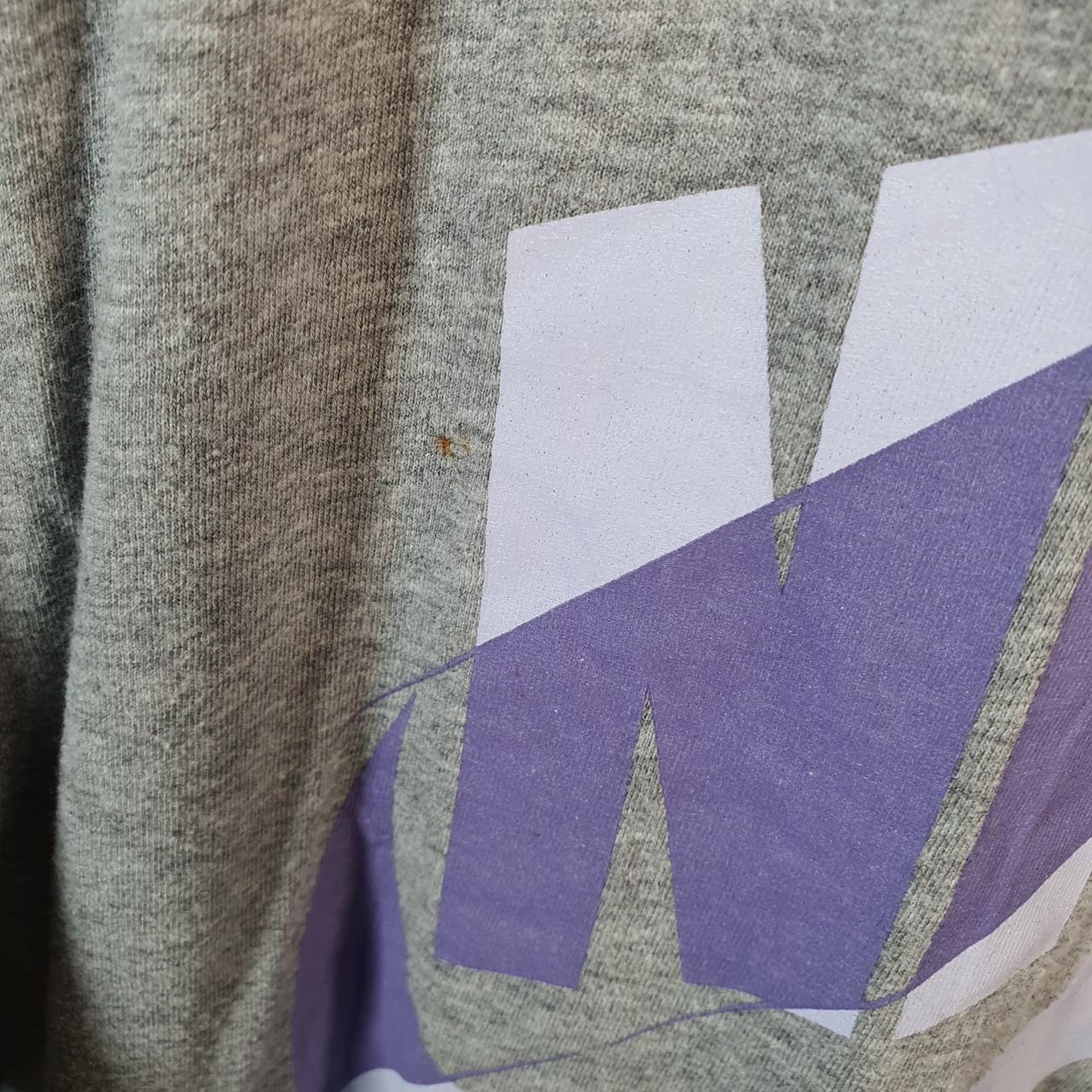 Vintage Nike Club T Shirt Men’s XL Grey Printed Single Swoosh Logo Athletic Big Fish Vintage