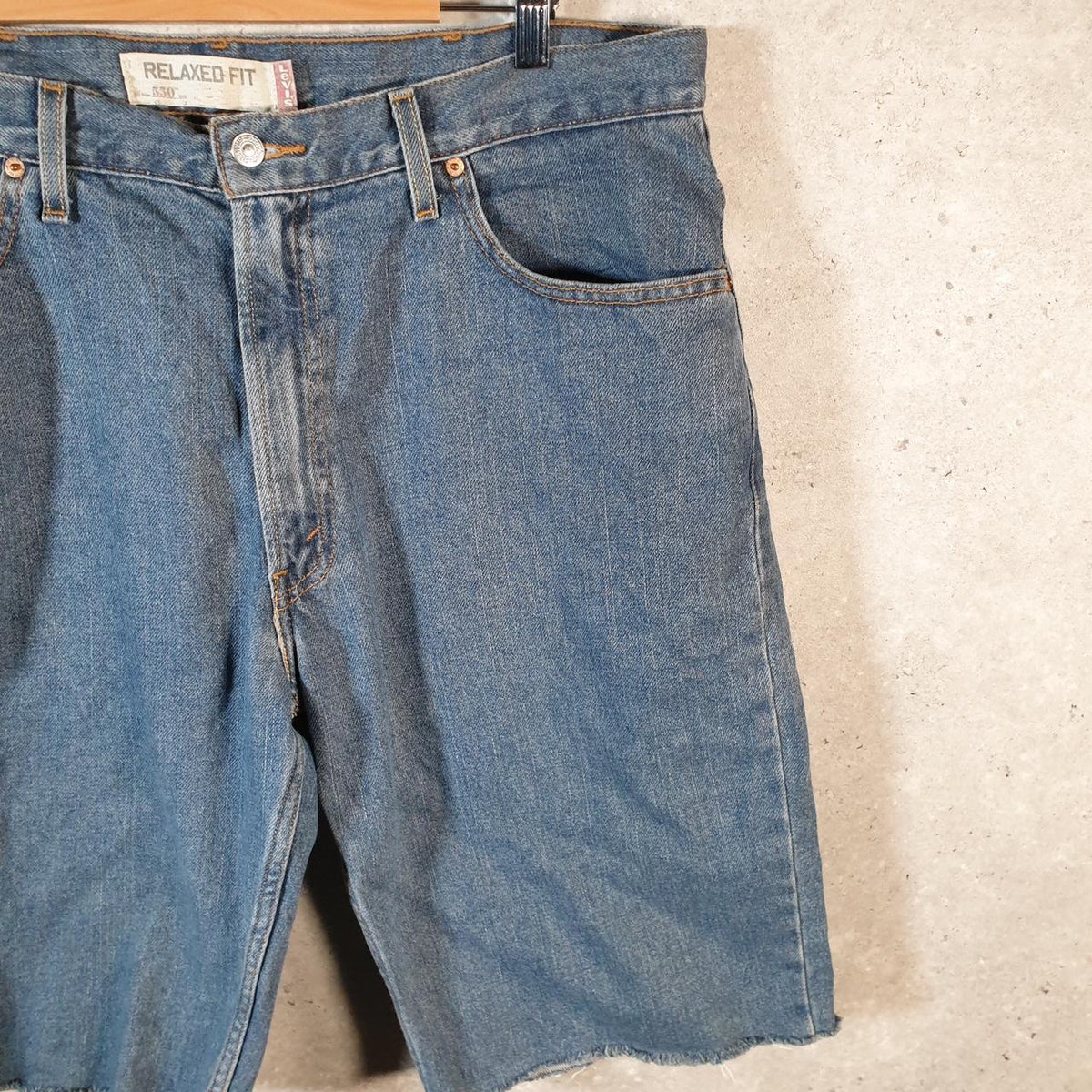 Vintage Levi’s 550 Baggy Shorts Jorts Cargo Mens W38 Blue Relaxed Denim