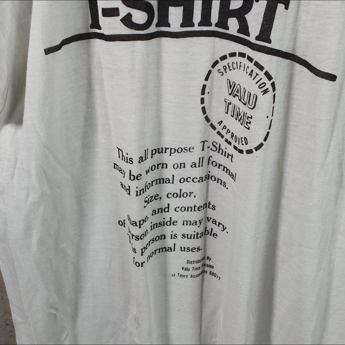Vintage Permanent Press All Purpose 90s USA Single Stitch T Shirt Men’s Large White
