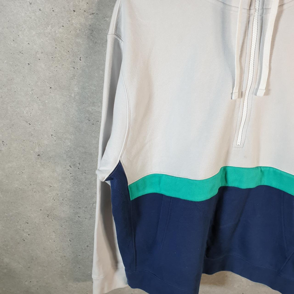 Vintage Nike Club Embroidered Hoodie Men’s XL White 1/4 Zip Swoosh Y2K Pullover