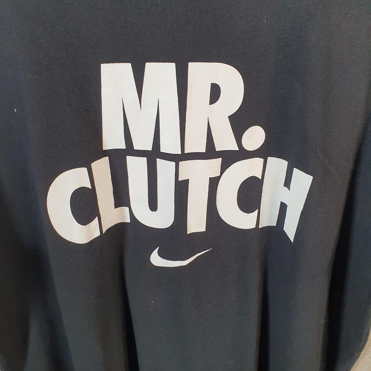 Vintage Nike Mr Clutch Dri Fit T Shirt Men’s Large Black Logo Swoosh Athletic