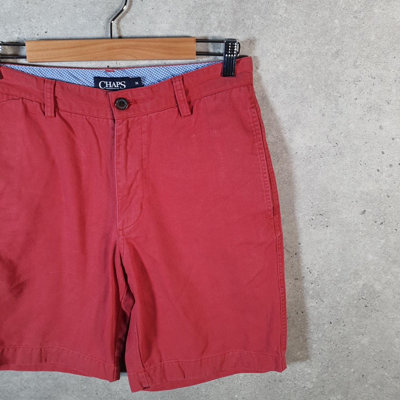 Vintage Chaps Ralph Lauren Chino Shorts Jorts Cargo Men’s W30 Red Baggy Cotton