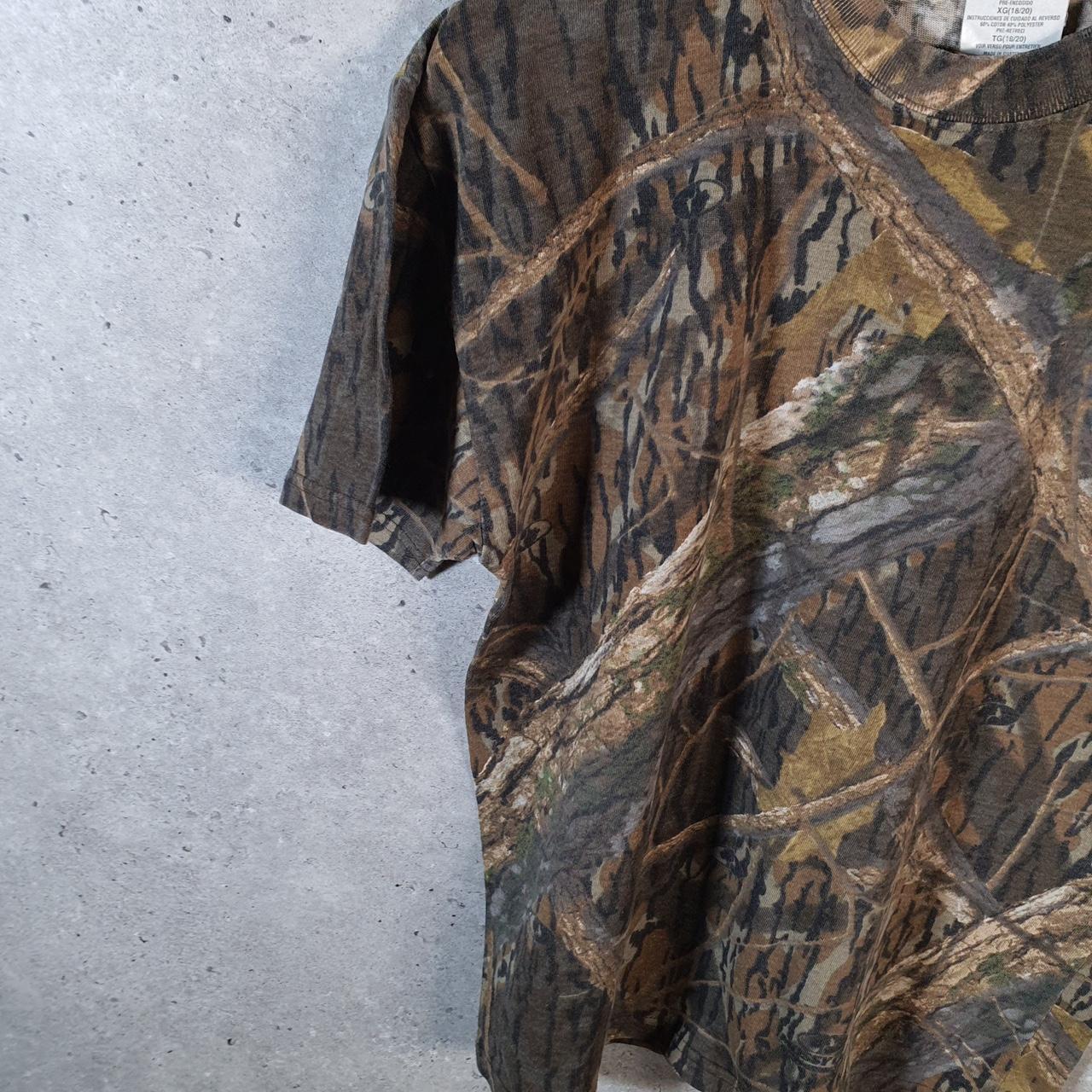 Vintage Shadow Branch RealTree Camoflauge T Shirt Womens XL Camo Short Sleeve