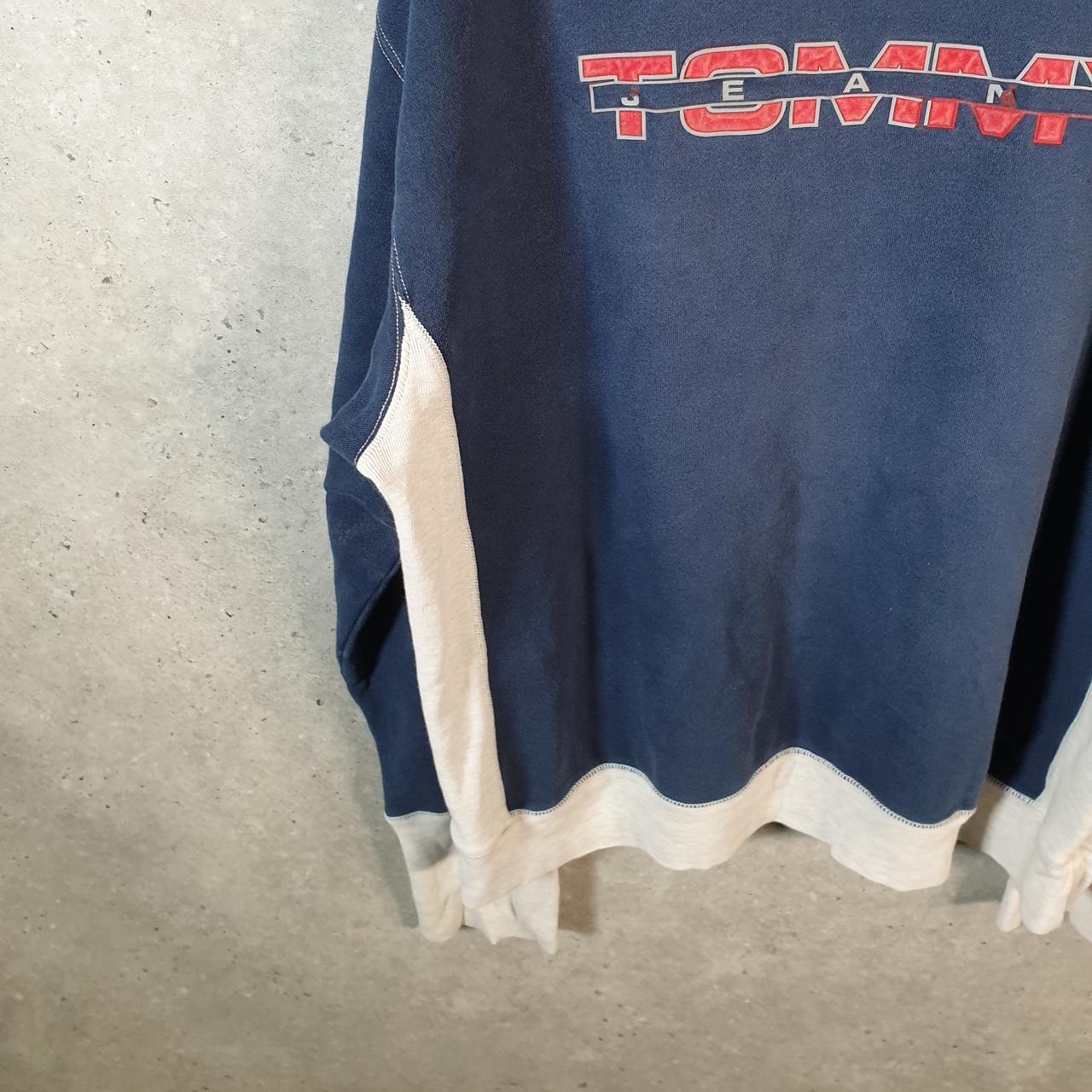 Tommy Jeans Embroidered Spellout Sweatshirt Mens XL Blue Pullover