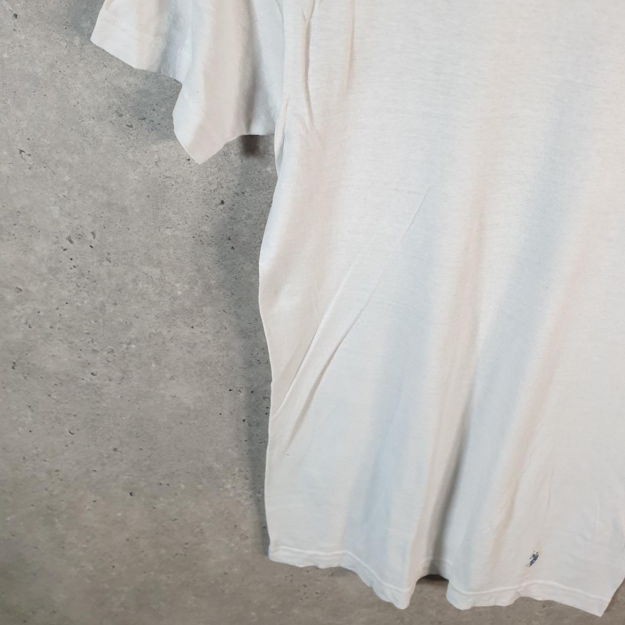 Vintage U.S. Polo Assn. Embroidered Logo T Shirt Mens Small White Athletic Casual
