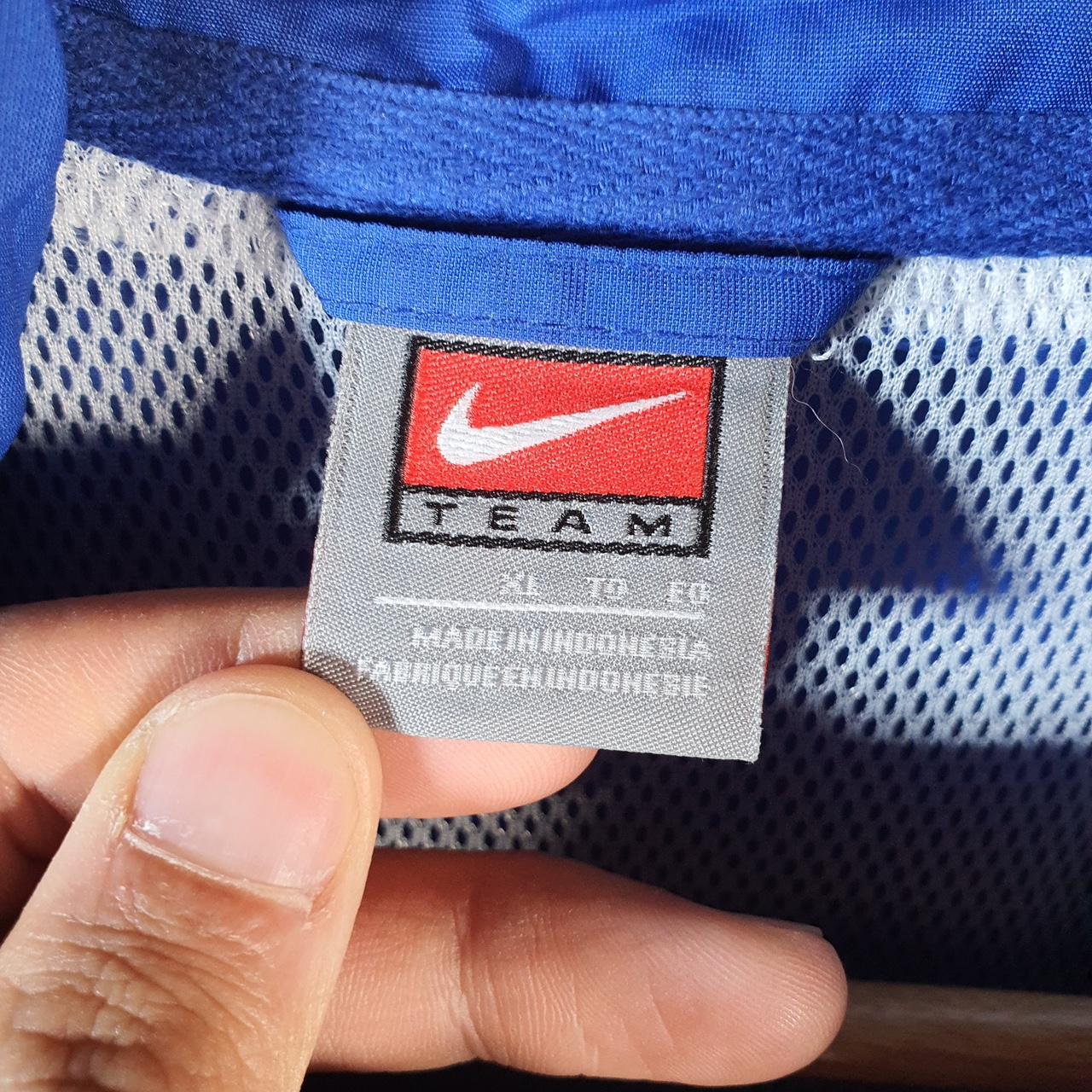 Vintage Nike Team Windbreaker Track Jacket Mens XL Blue USA Swoosh Full Zip USA