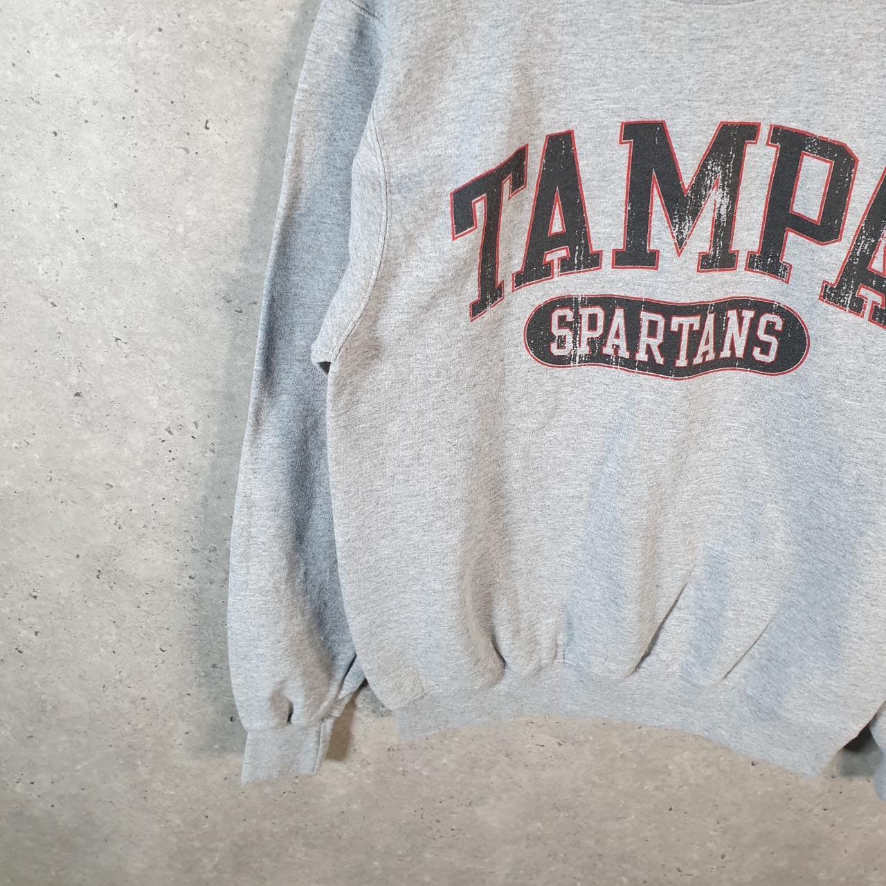 Vintage Champion Tampa Spartans Sweatshirt Men’s S Grey USA Pullover Spellout