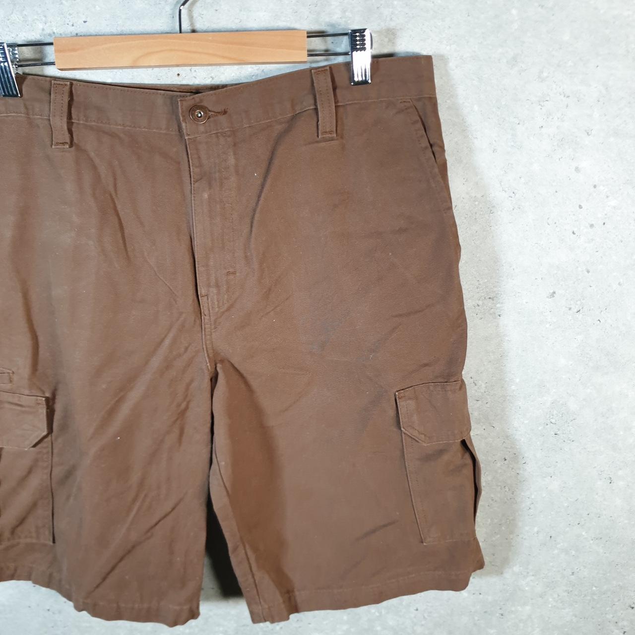 Vintage Dickies Baggy Chino Shorts Jorts Cargo Mens W36 Brown Relaxed Fit