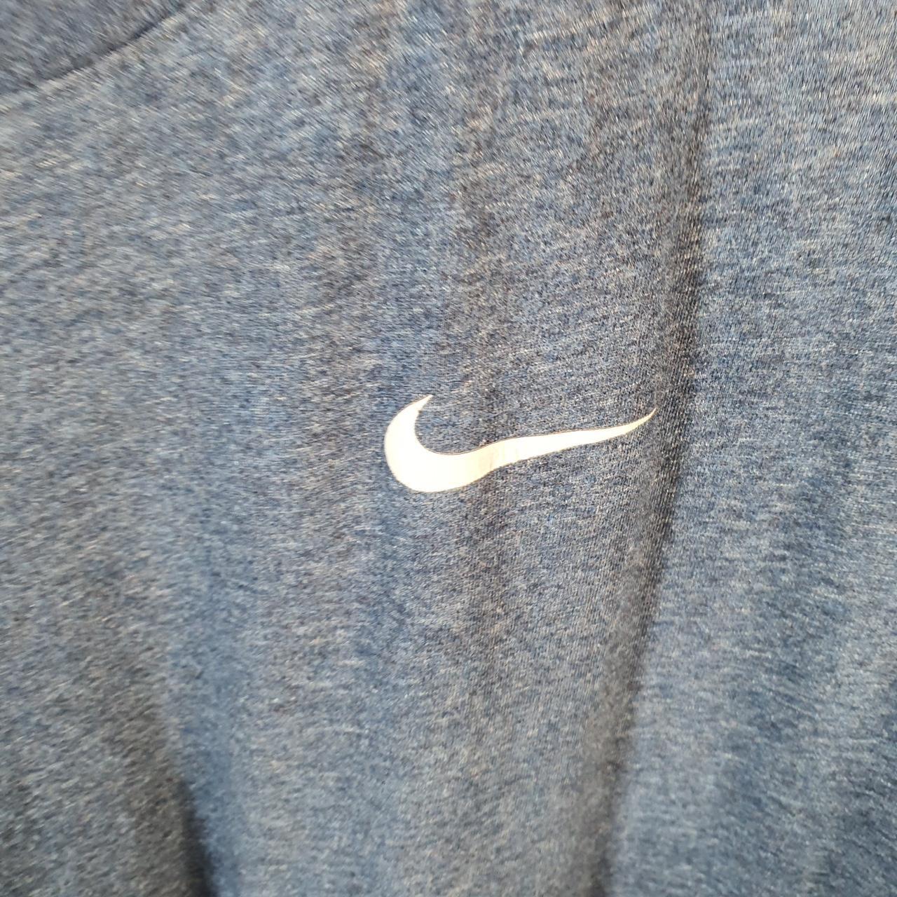 Vintage Nike Dri fit T Shirt Mens XL Blue Printed Logo Swoosh Athletic