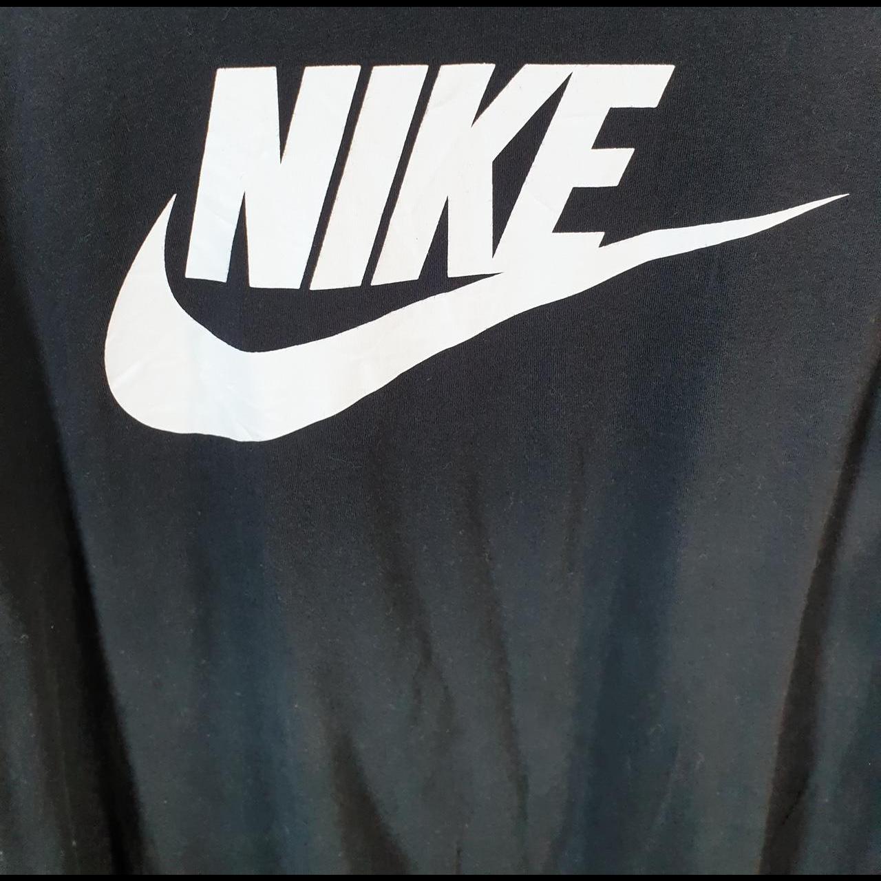 Vintage Nike T Shirt Men’s XL Black Printed Single Swoosh Logo Athletic C8255