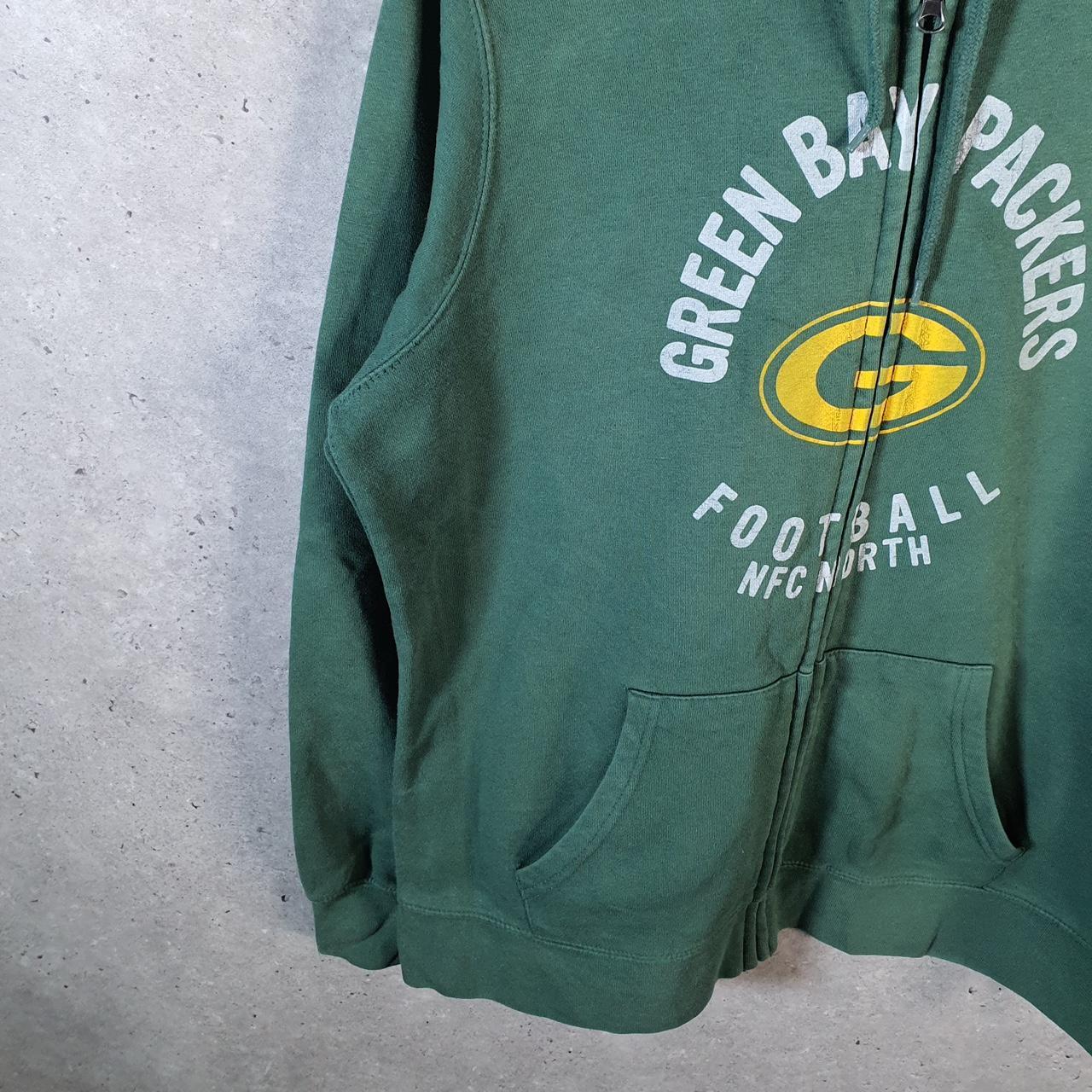 Vintage NFL Green Bay Packers Hoodie Womens XL Green Full Zip USA Pro Sport