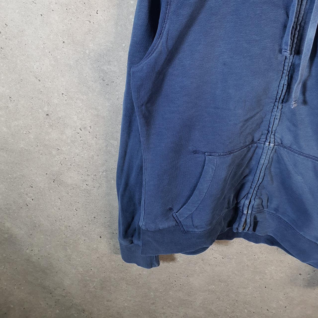 Vintage Napapijri Full Zip Hoodie Womens Large Blue Logo Spellout