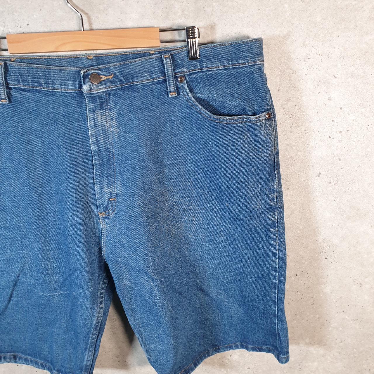 Vintage Wrangler Denim Shorts Jorts Cargo Men’s W42 Blue Baggy Cotton