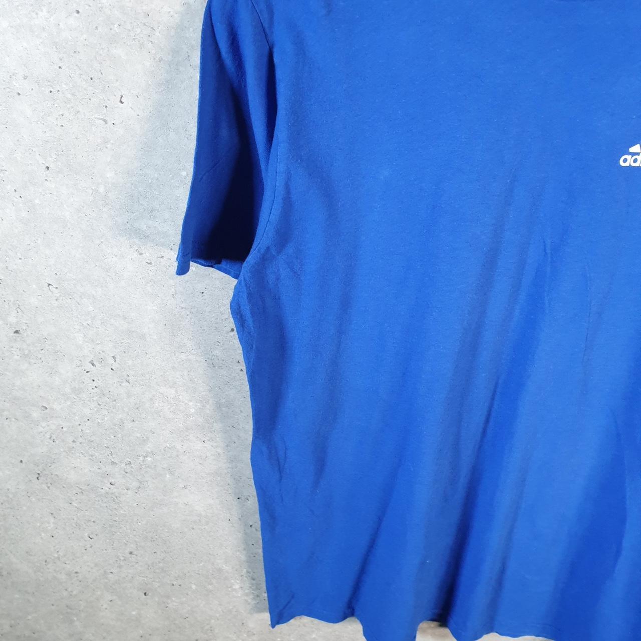 Vintage Adidas Go To Tee T Shirt Men’s Medium Blue Three Stripes Logo Athletic