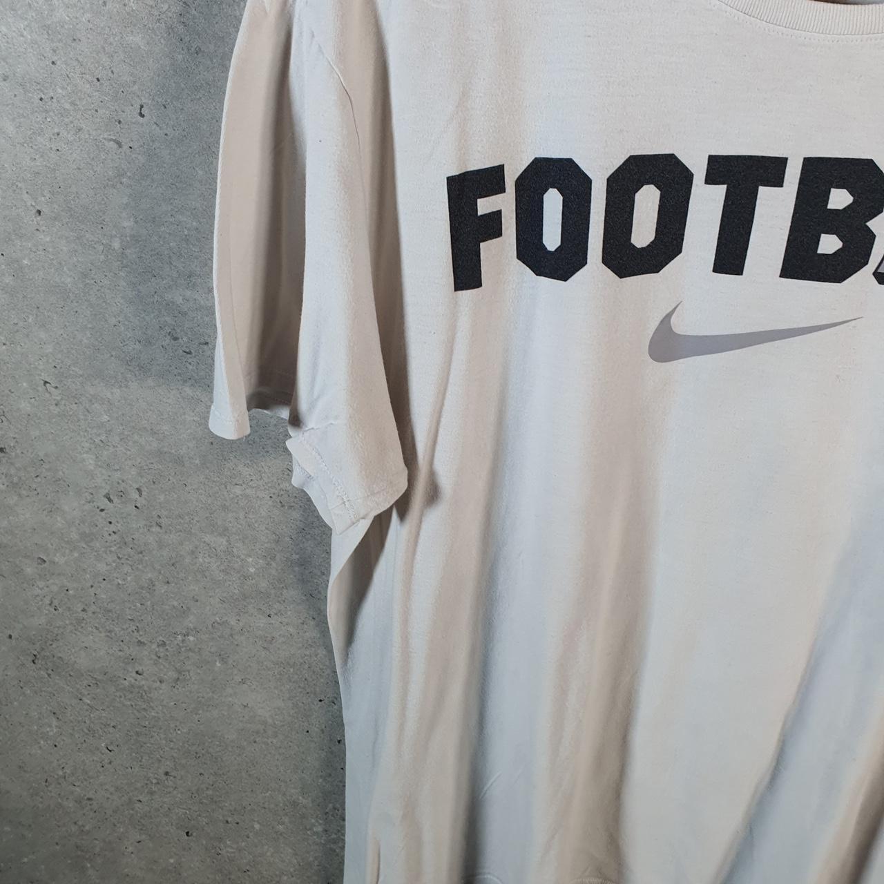 Vintage Nike Football Spellout T Shirt Shirt Men’s XL White Logo Swoosh Athletic