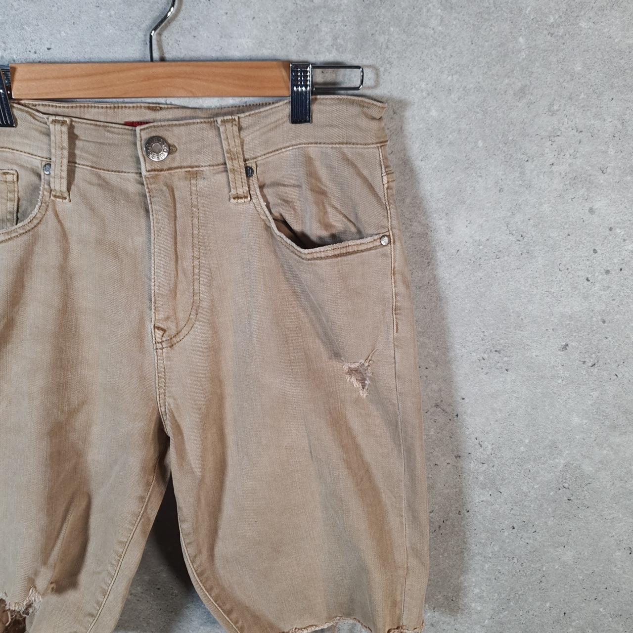 Vintage Guess Baggy Shorts Jorts Cargo Mens W33 Brown Relaxed Fit Cargo