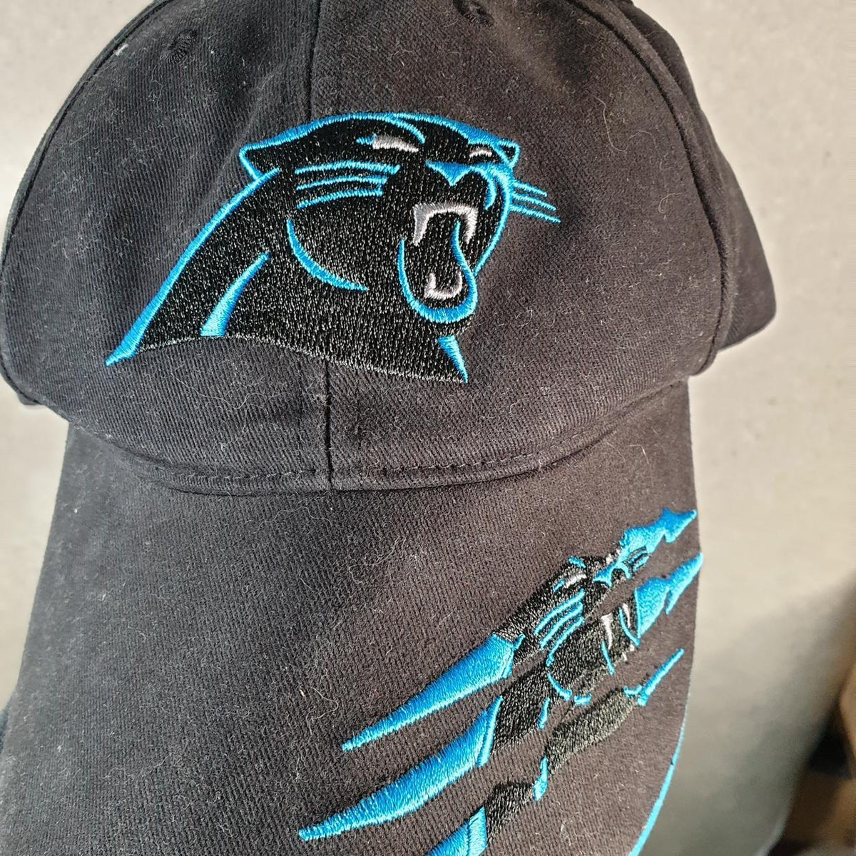 Vintage NFL Carolina Panthers Cap Kids Adjustable USA Spellout Athletic C8509