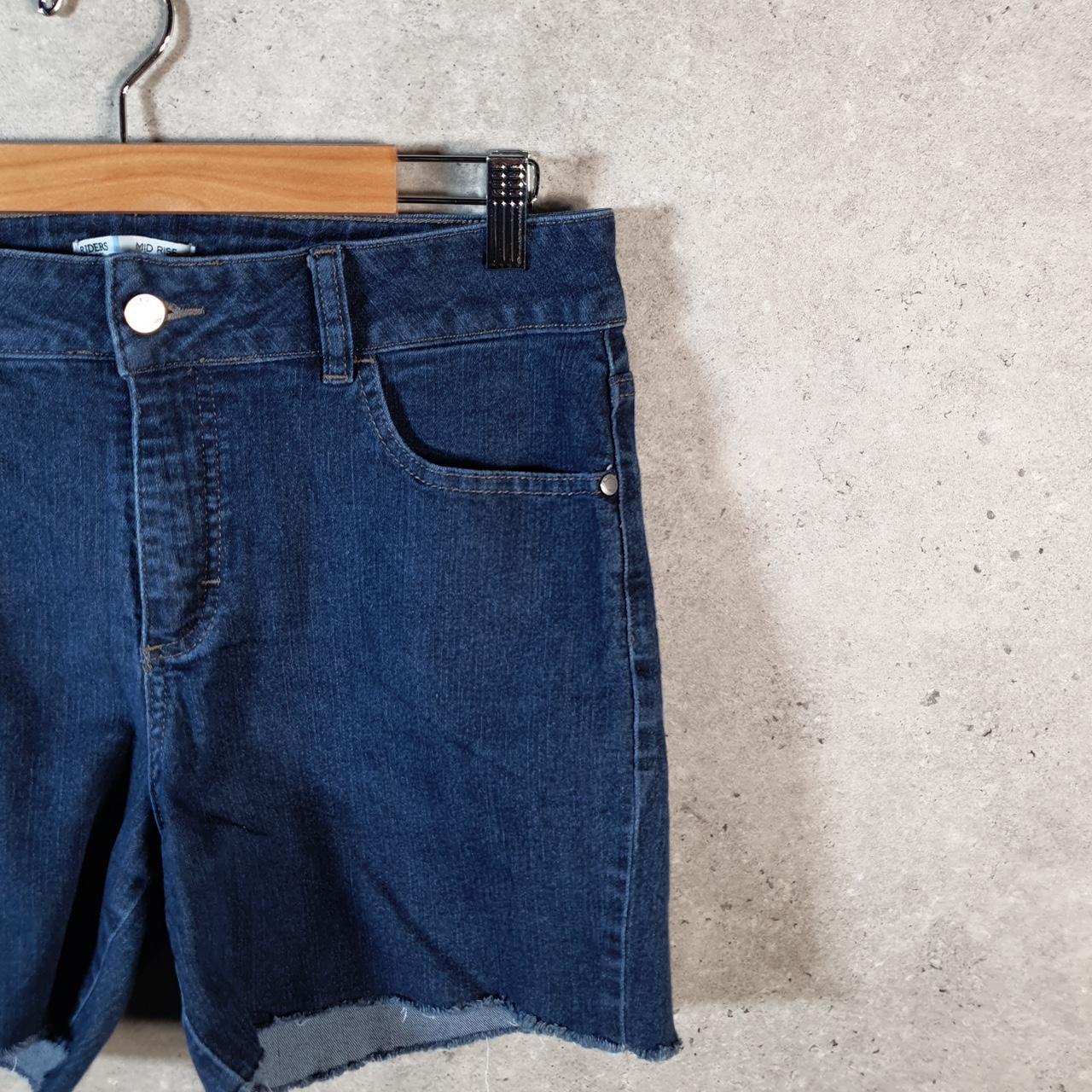 Vintage Lee Mid Rise Baggy Shorts Jorts Cargo Womens W32 Blue Relaxed Denim A4562