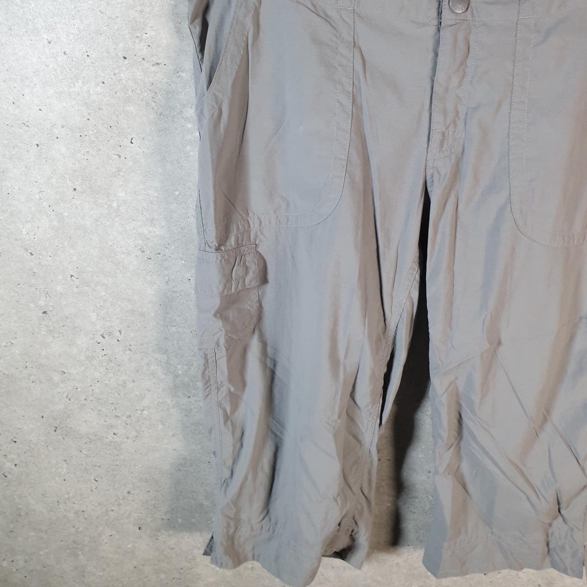 Vintage The North Face TNF Shorts Jorts Chino Cargo Womens UK16 Grey Baggy Cotton