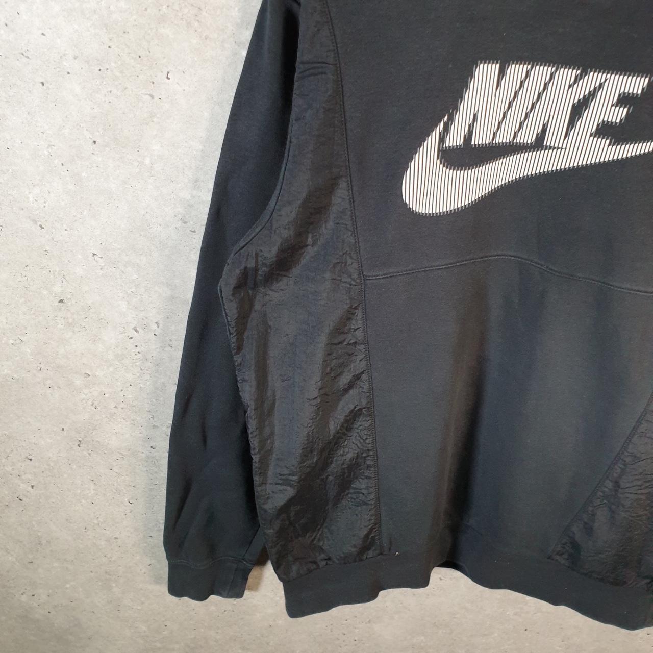 Vintage Nike Club Embroidered Sweatshirt Men’s Medium Black Swoosh Y2K Pullover Logo