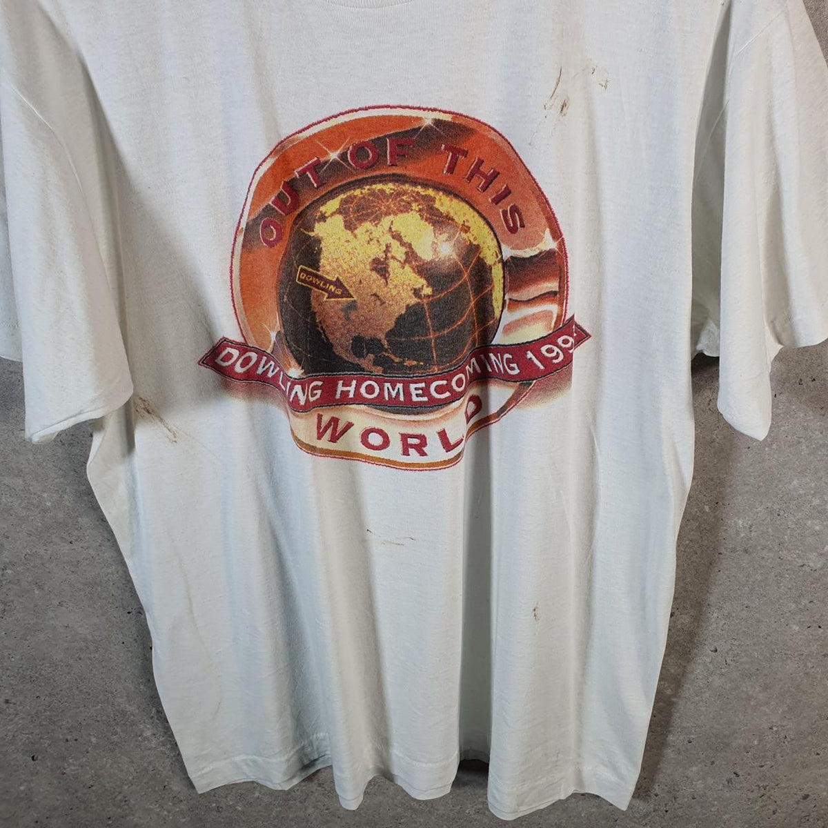 Vintage Screen Stars Best Dowling Homecoming 1994 USA Single Stitch T Shirt Men’s XL White Big Fish Vintage