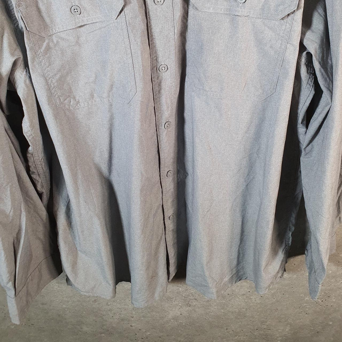 Vintage Carhartt Shirt Button Down Mens 2XL Grey Long Sleeve Chore Utility Relaxed - Big Fish Vintage