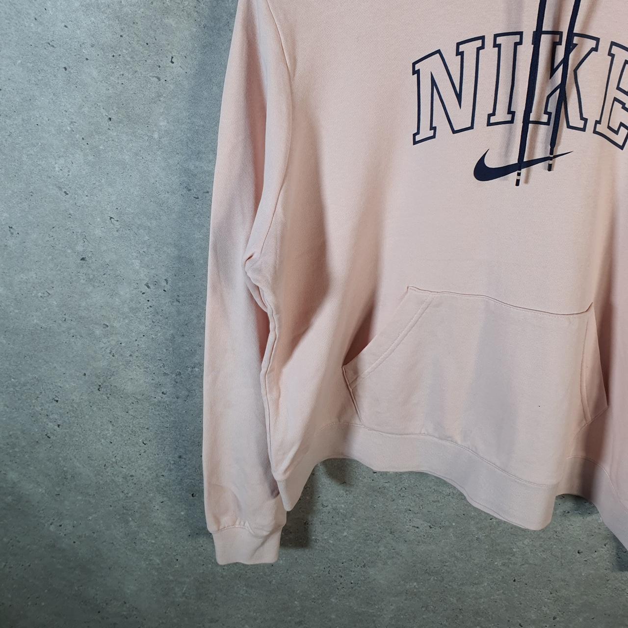 Vintage Nike Club Spellout Hoodie Womens XL Pink Swoosh Y2K Pullover