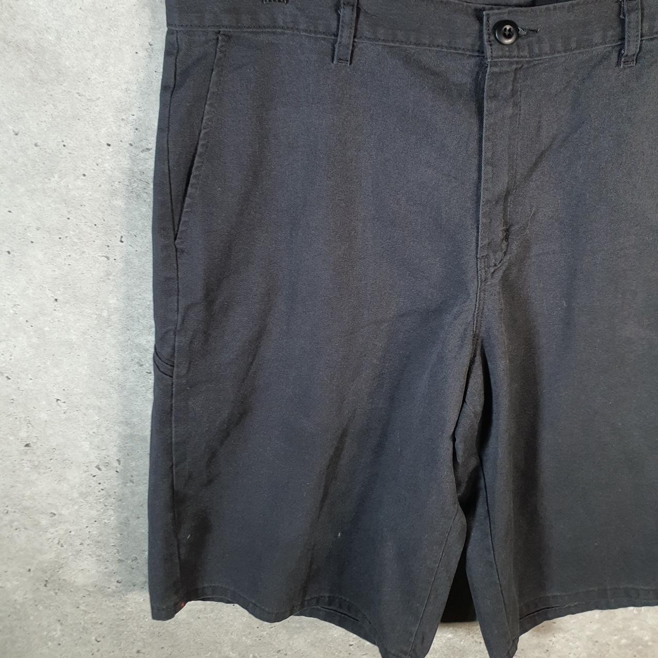Vintage Dickies Baggy Chino Shorts Jorts Cargo Mens W38 Black Relaxed Fit
