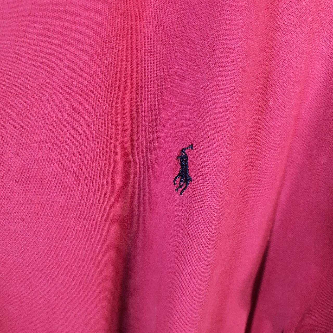 Vintage Ralph Lauren Polo T Shirt Men’s Small Burgundy Embroidered Pony Classic Fit C9680