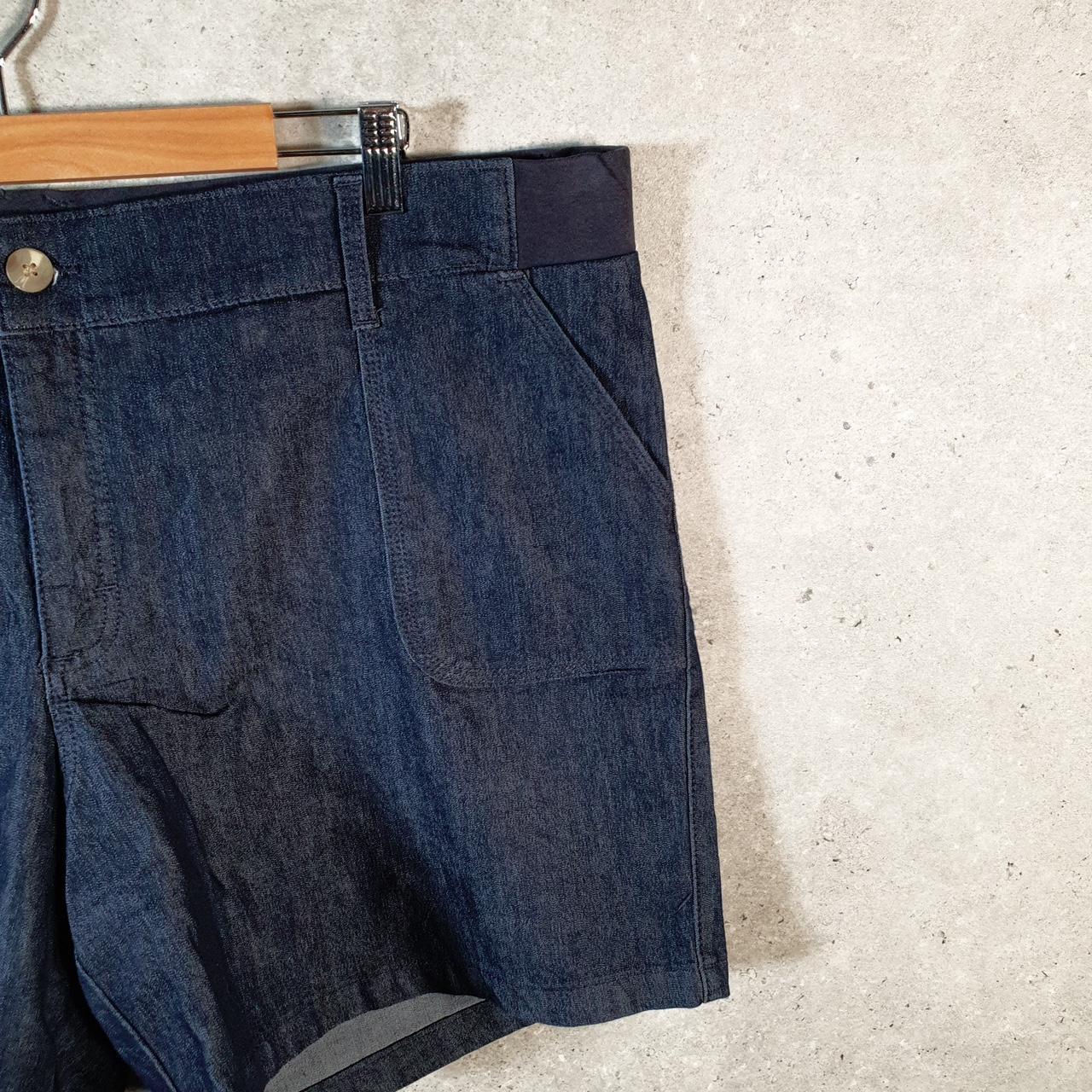 Vintage Lee Mid Rise Baggy Shorts Jorts Cargo Womens W44 Blue Relaxed Denim A4539