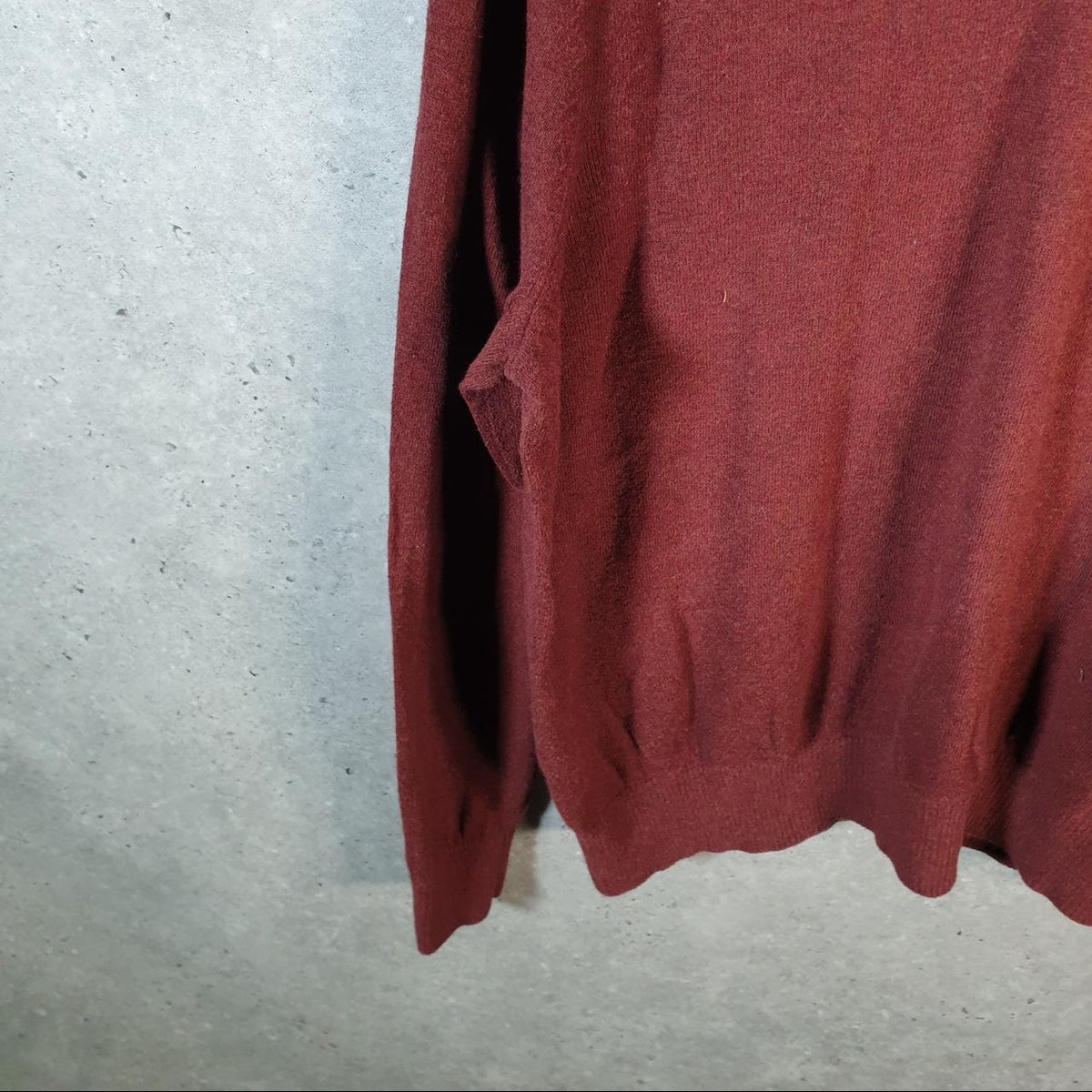 Vintage Eddie Bauer Knit Sweater Men’s Large Burgundy Red Y2K Pullover Casual