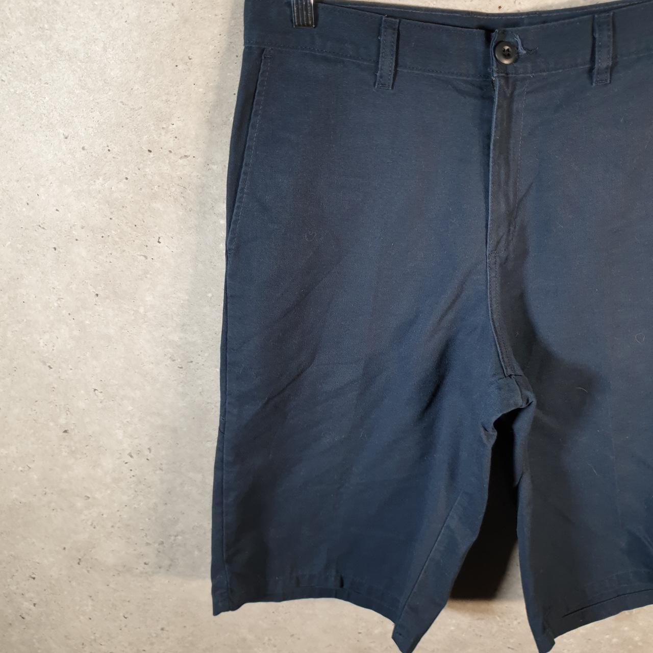 Vintage Dickies Baggy Chino Shorts Jorts Cargo Mens W32 Navy Blue Loose Fit