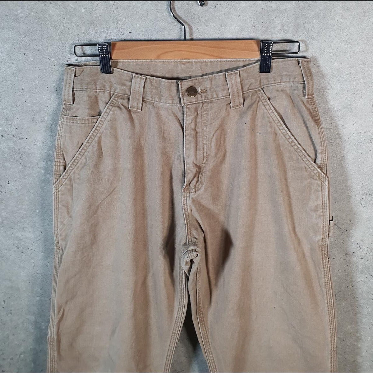 Vintage Carhartt Carpenter Trousers Mens W31 L30 Brown Relaxed Fit Workwear USA