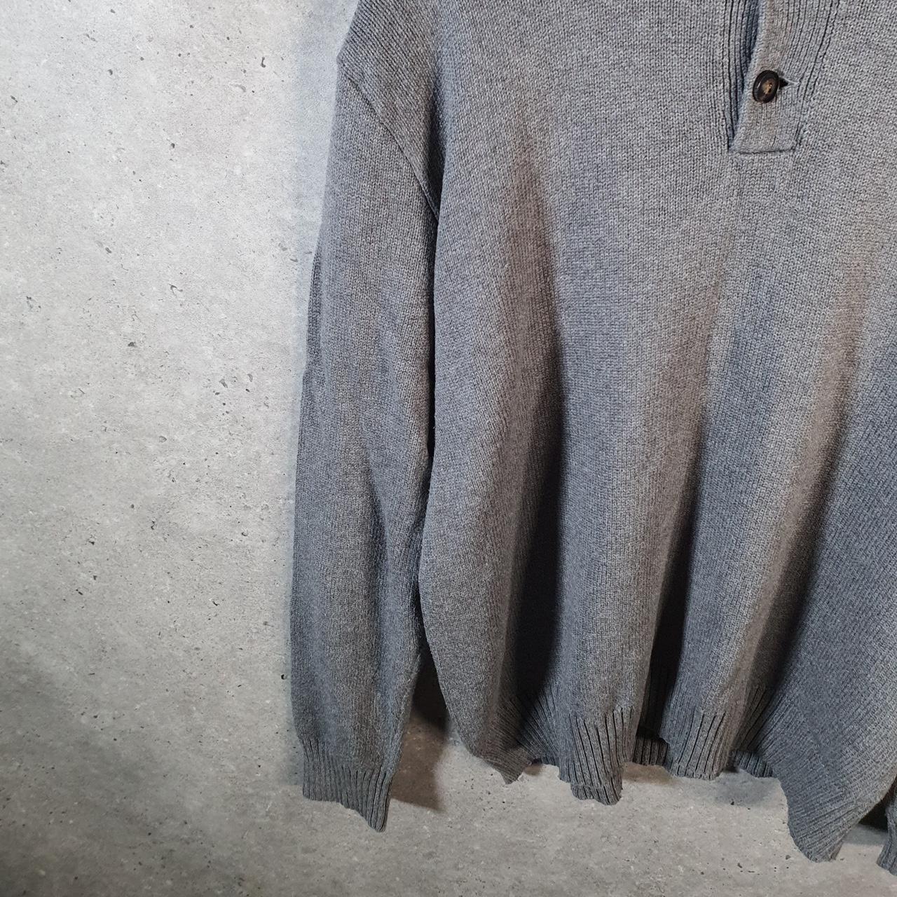 Vintage Ralph Lauren Polo Sweatshirt Men’s 2XL Grey Cotton 1/4 Button Pullover Pony