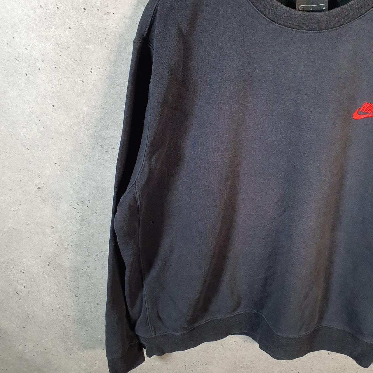Vintage Nike Club Embroidered Sweatshirt Men’s Large Black Swoosh Y2K Pullover Logo