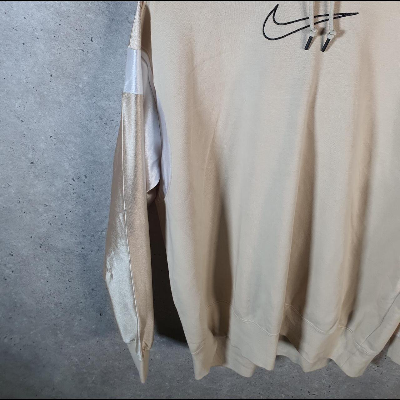 Vintage Nike Club Spellout Hoodie Men’s Small Brown Swoosh Y2K Pullover Logo