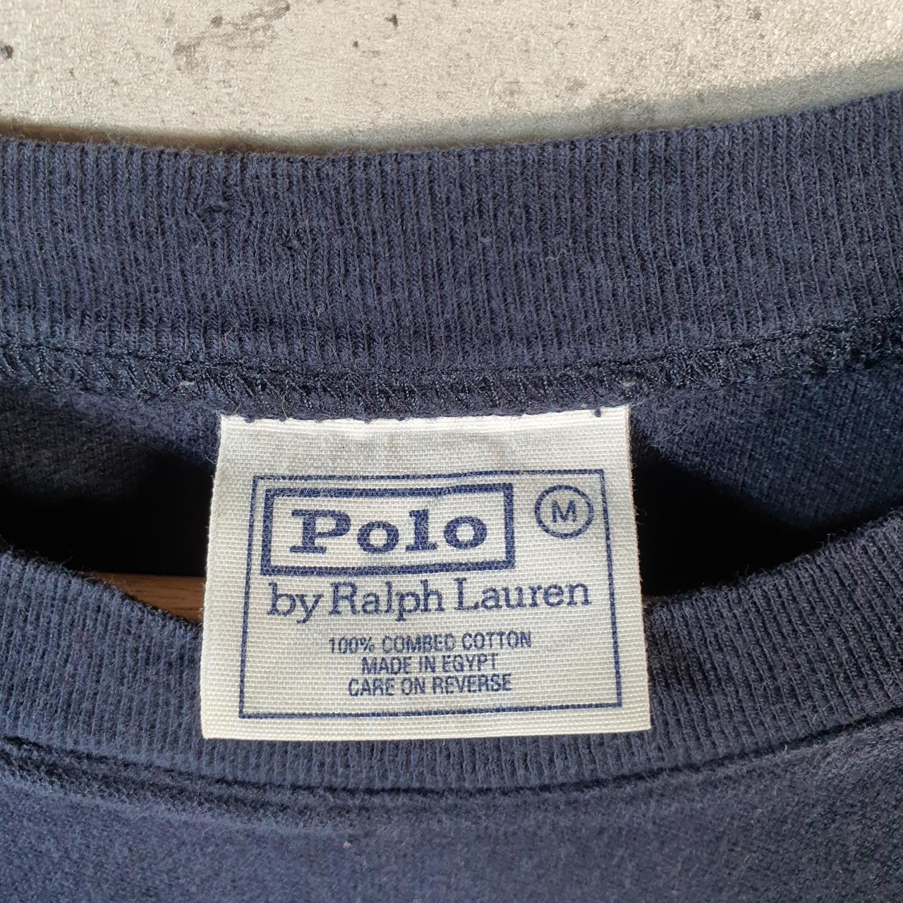 Vintage Ralph Lauren Polo T Shirt Men’s Medium Blue Embroidered Pony Classic Fit C9106