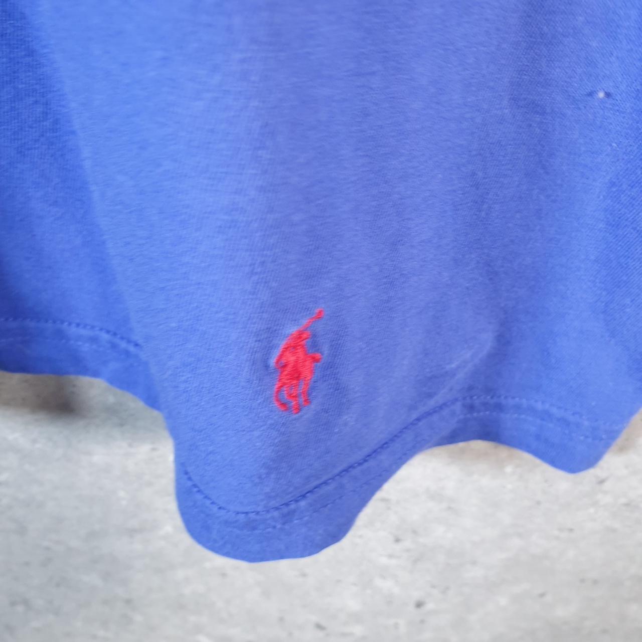 Vintage Ralph Lauren Polo T Shirt Men’s Large Blue Embroidered Classic Fit Pony C9066