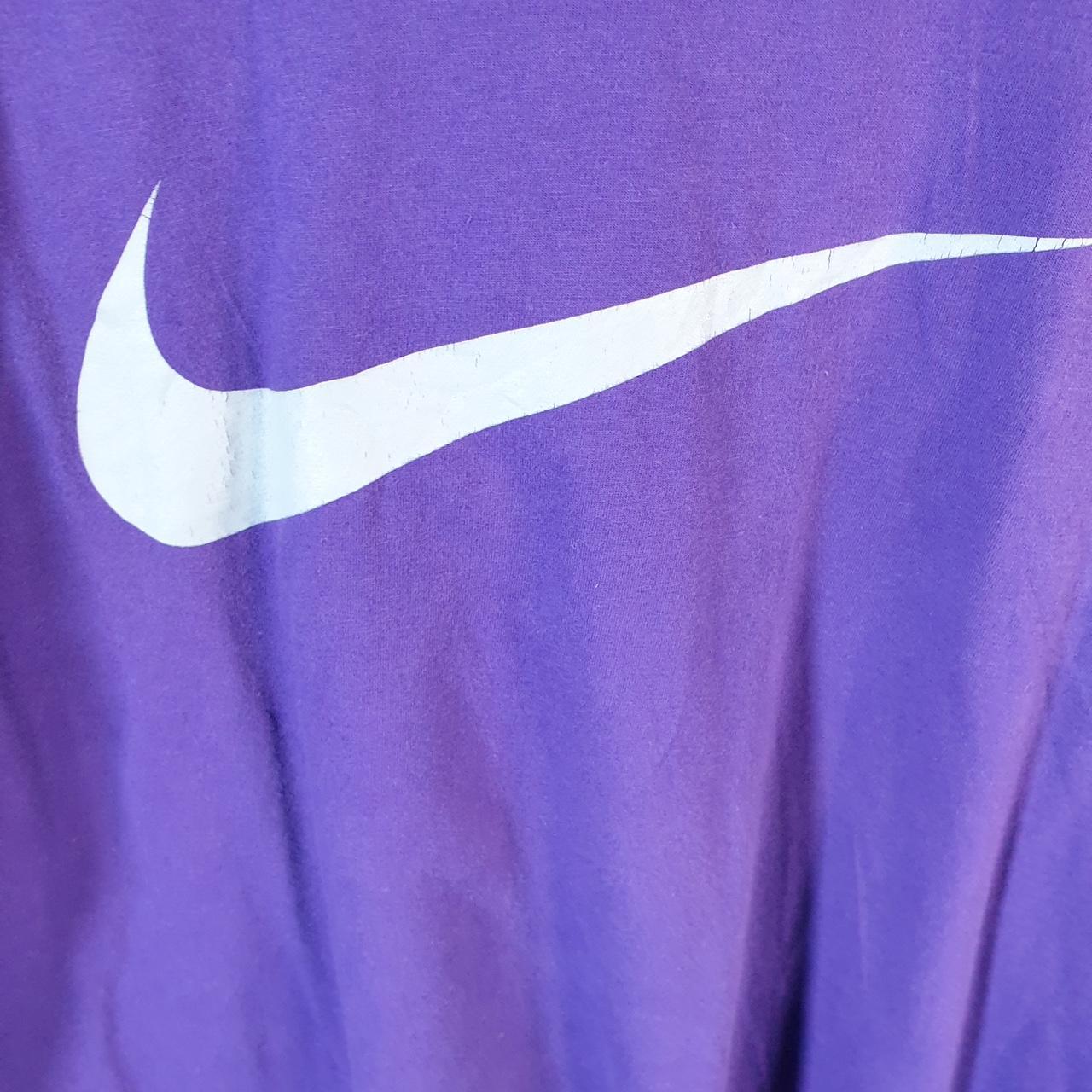 Vintage Nike T Shirt Men’s Medium Purple Printed Single Swoosh Logo Athletic C8286