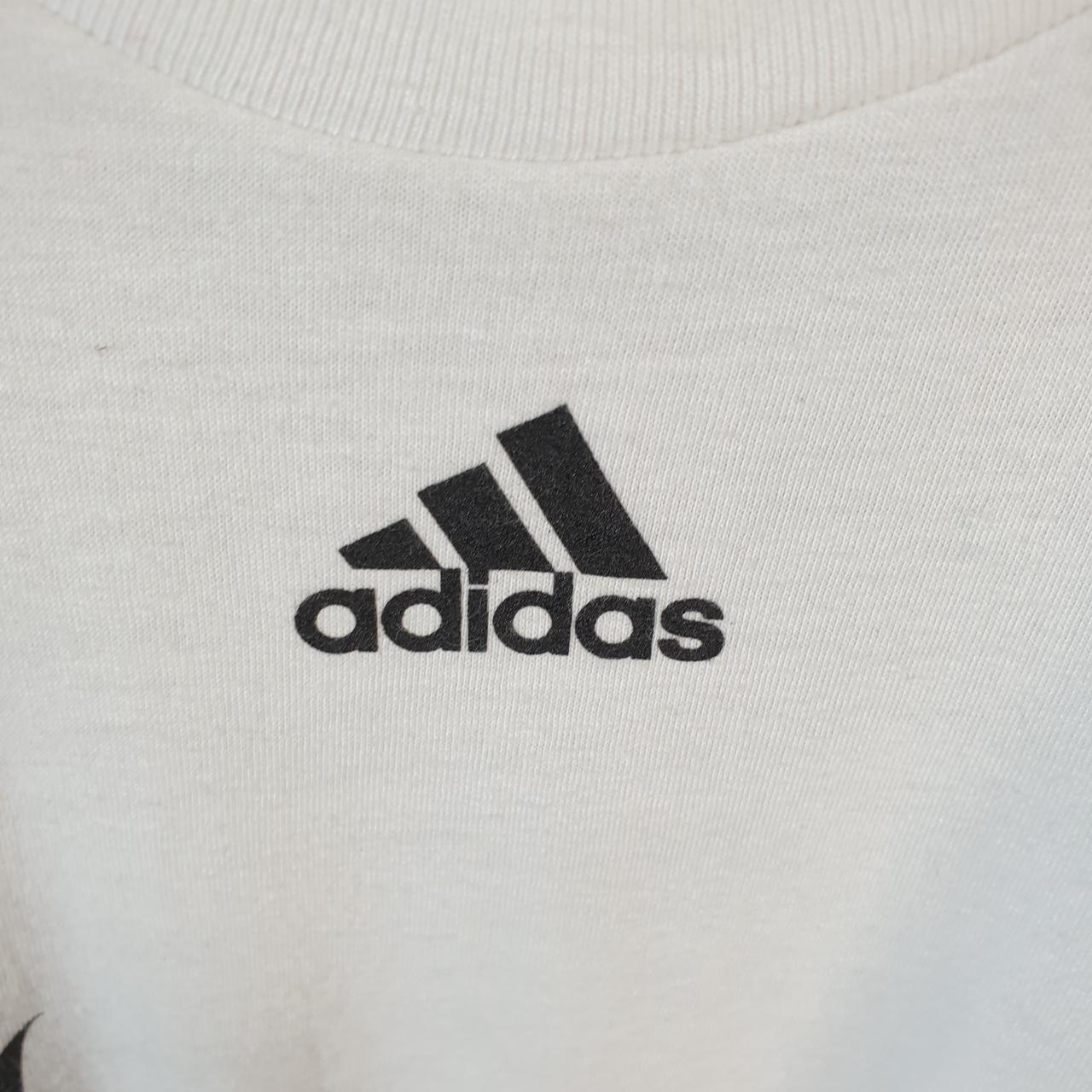 Vintage Adidas Go To Performance Tee T Shirt Men’s 2XL White Three Stripes Athletic