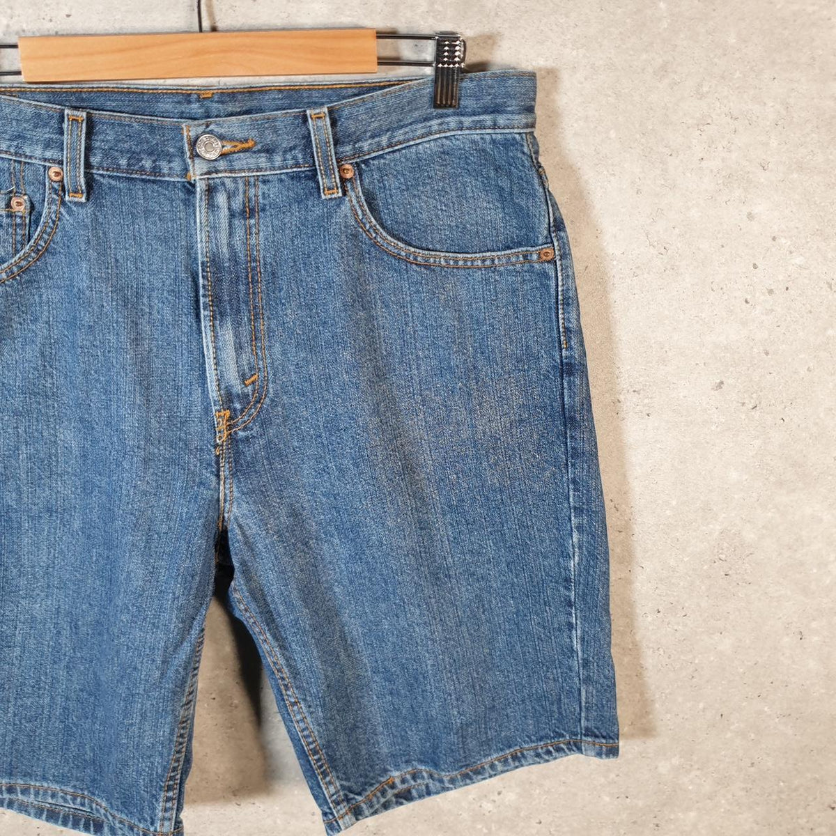 Vintage Levi’s 505 Baggy Shorts Jorts Cargo Men’s W34 Blue Relaxed Denim