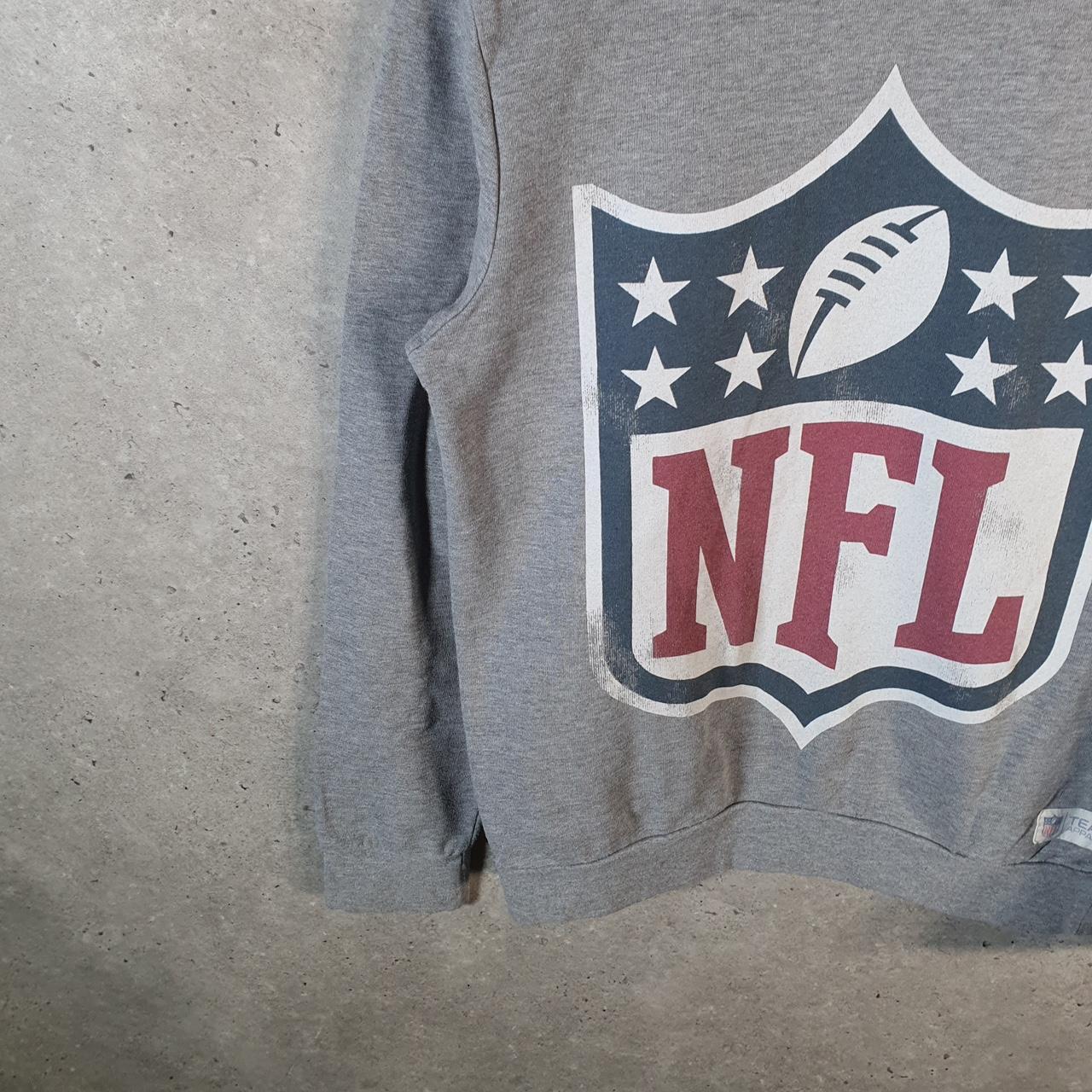 Vintage NFL Spellout Graphic Sweatshirt Mens Small Grey USA Pro Sport