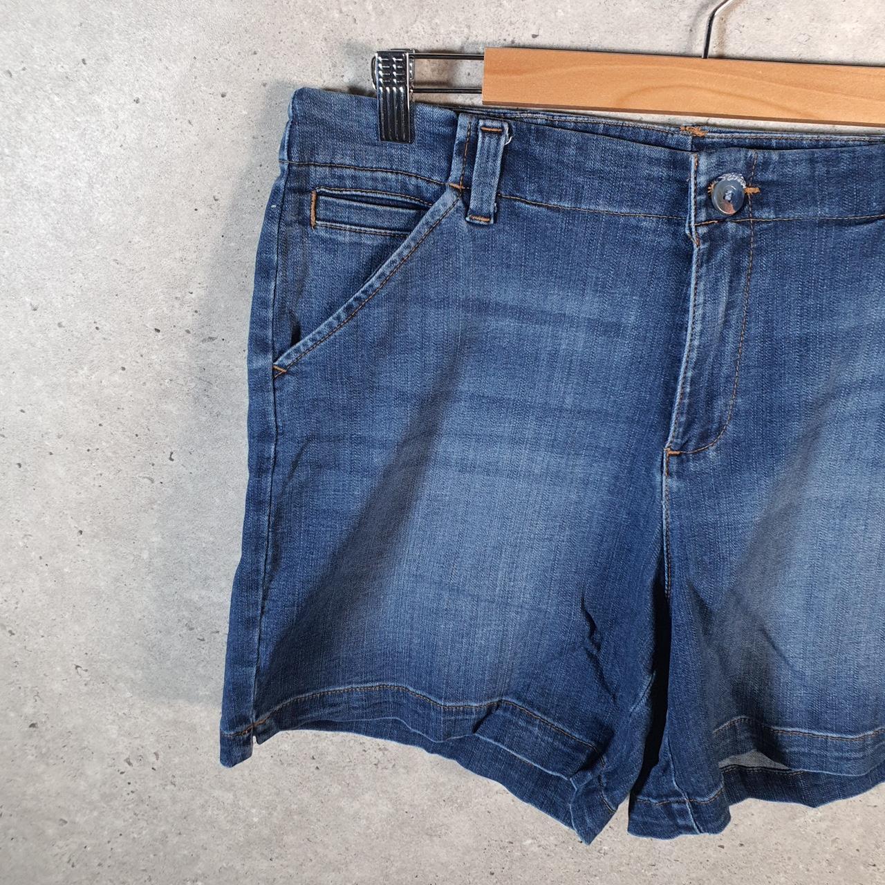 Vintage Lee Baggy Shorts Jorts Cargo Womens W32 Blue Denim Relaxed Cargo